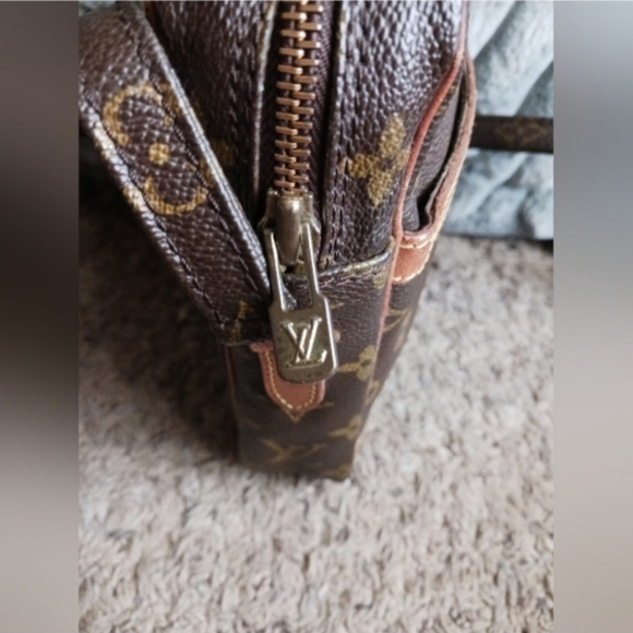 Vintage Louis Vuitton Danube Crossbody Monogram Brown Bag 1988 Authentic - Picture 8 of 11